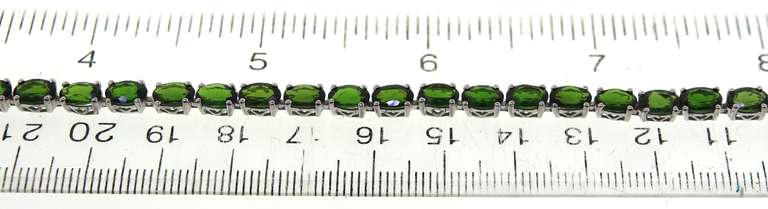Sterling Silver Emerald Tennis Bracelet
