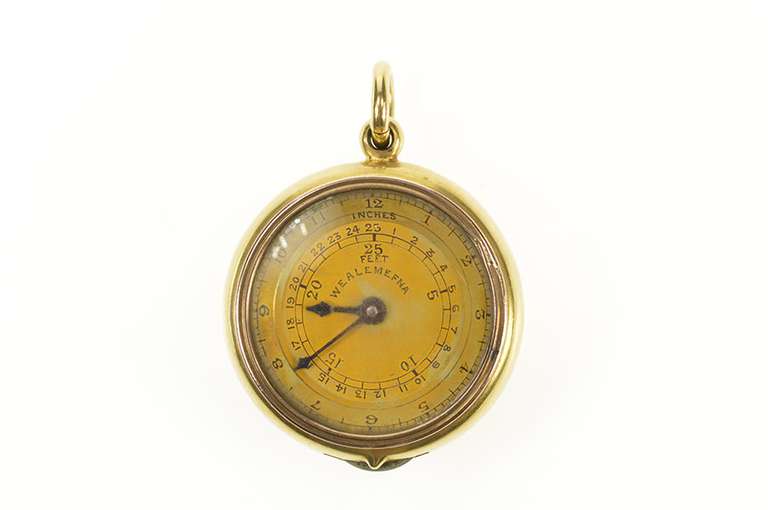 18K Yellow Gold Wealemefna Opisometer Cartography Tool Charm/Pendant