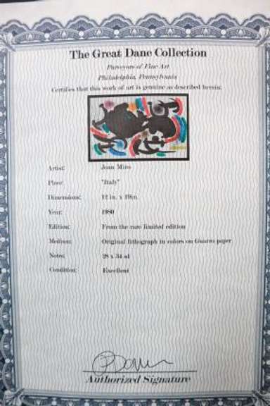 JOAN MIRO ITALY 1980