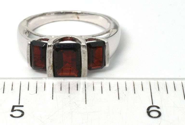 Sterling Silver Garnet Ring