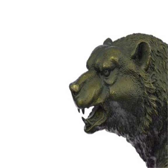 Ferocious Bear Art Deco Wild Life Bronze Sculpture