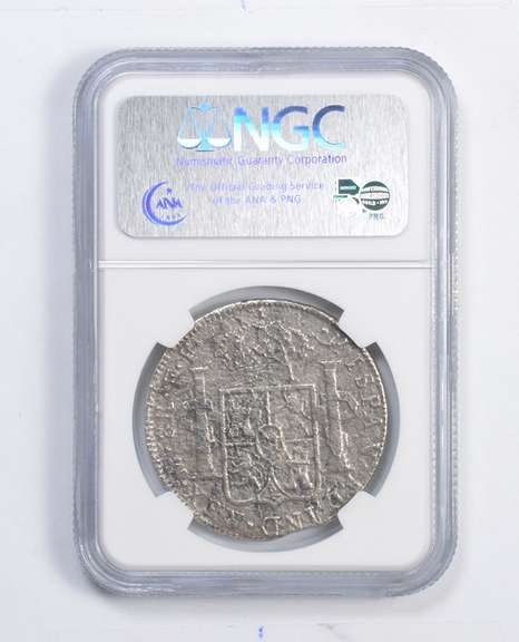 Genuine 1783 Spanish Colonial 8 Reales - El Cazador - Shipwreck - NGC