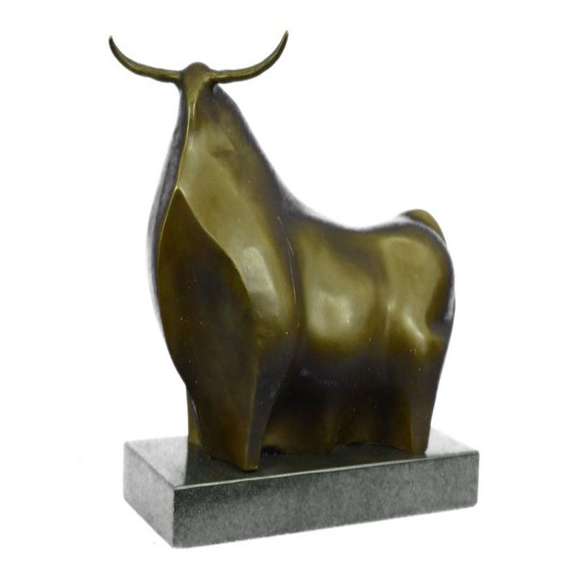 Abstract Modern Art Bull Bronze Sculpture