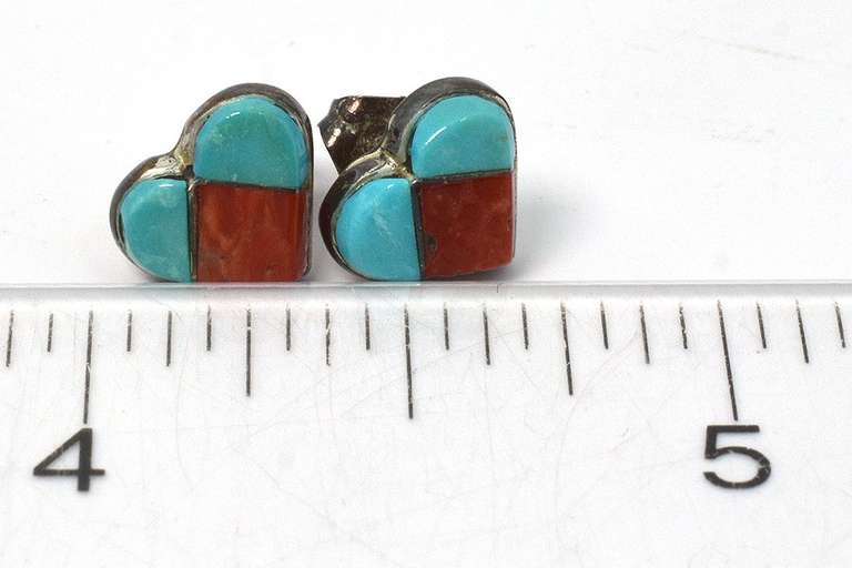 Vintage Sterling Silver Turquoise Earrings
