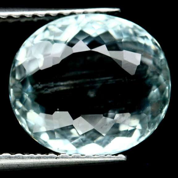 High fire 2.64ct platinum blue Aquamarine