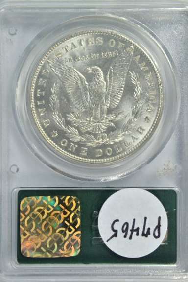 Solid Gem BU 1887 Morgan Silver Dollar. Old PCGS MS65