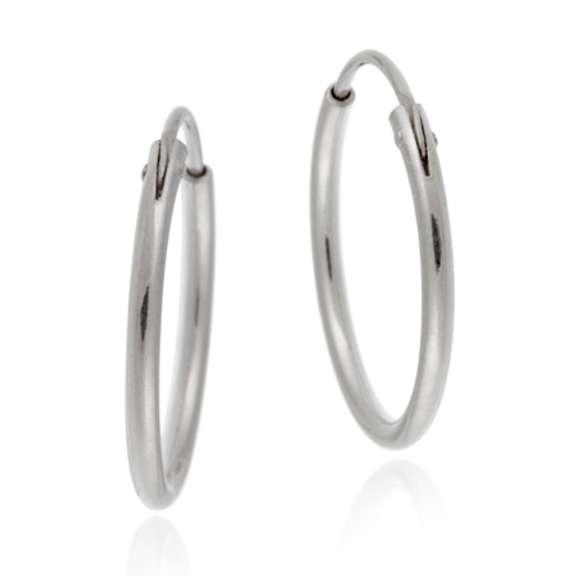 Sterling Silver 18mm Hoop Earrings
