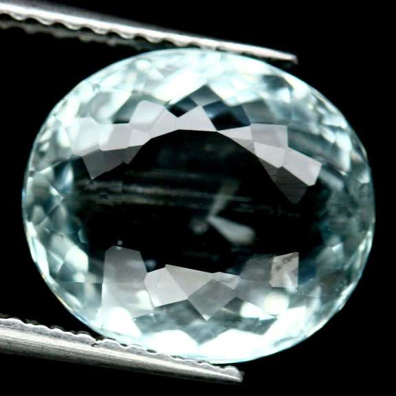 High fire 2.64ct platinum blue Aquamarine