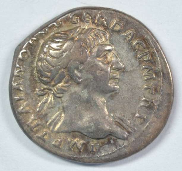 Super nice Trajan Roman Silver Denarius, 98-117 AD.