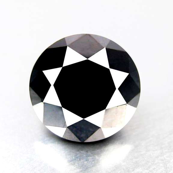 Pristine .86ct natural black Diamond