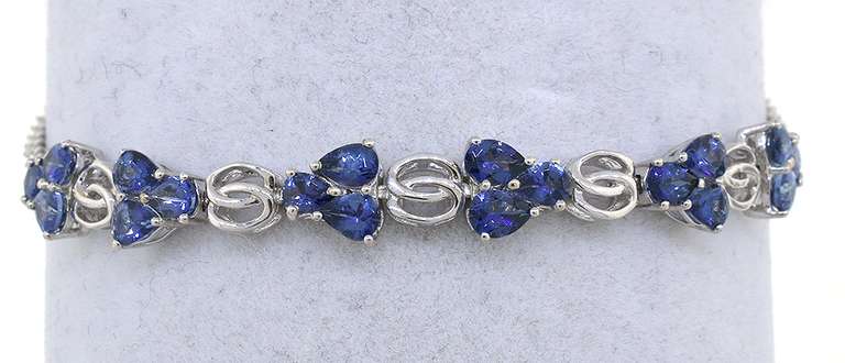 Terrific Adjustable Tanzanite Bracelet in Sterling Silver