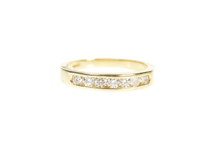 14K Yellow Gold 0.42 Ctw Classic Diamond Wedding Band Ring