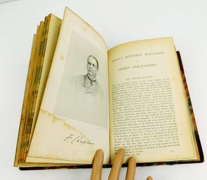 1879 Bailey's Sports & Pastimes Antique Book