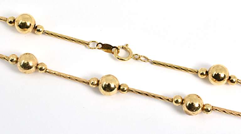 Bar & Bead 14k Necklace