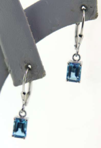 Sterling Silver Blue Topaz Earrings