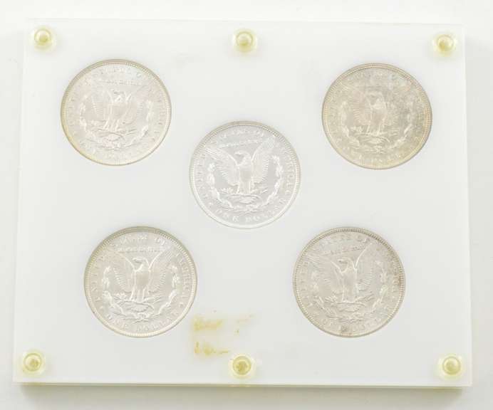 1882-S 1883-CC 1889 1890 1902-O Morgan Silver Dollars Coin Set Slab