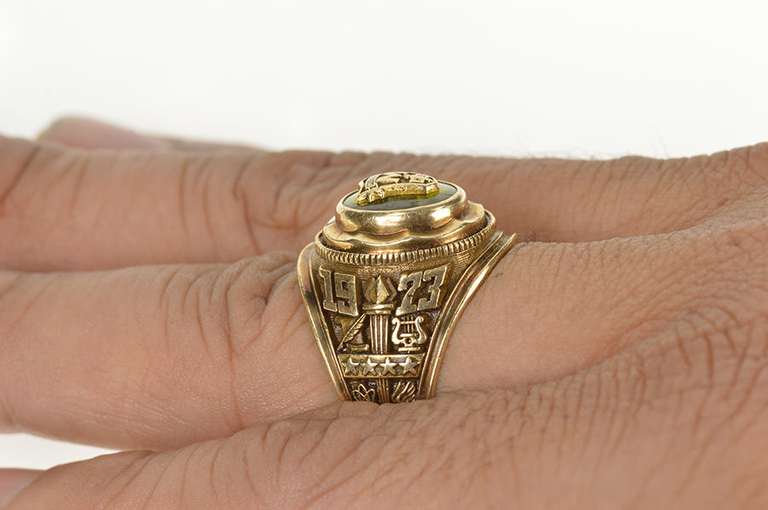 10K Yellow Gold 1973 Midpark High School Ornate Class Ring