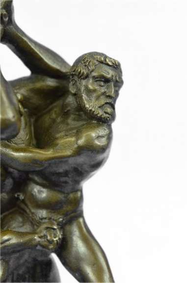 Nude Hercules Victorian Bronze Statue