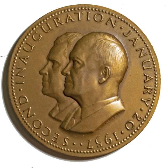1957 Ike Bronze Official US Inaugural Medal