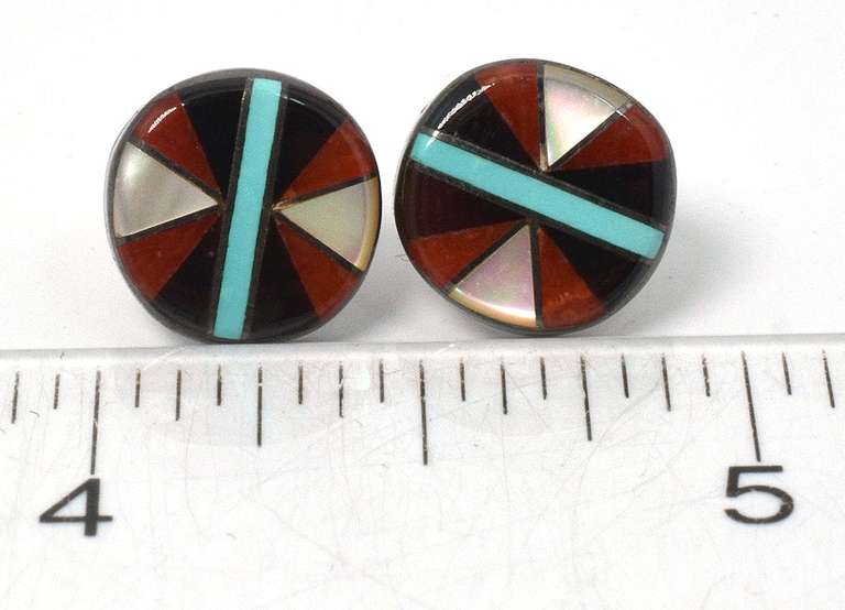 Vintage Sterling Silver Turquoise Earrings