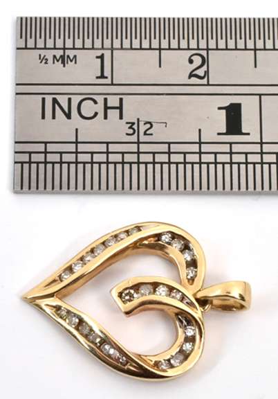 Popular Channel Set Diamond Heart