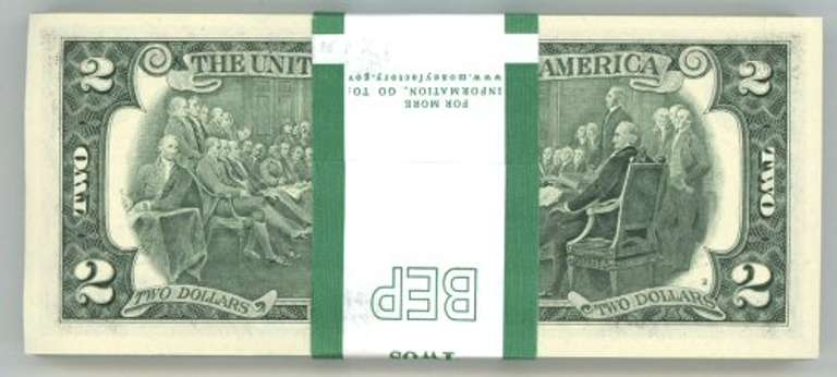 New $200 Pack of 2017-A Series $2 Bills in Sequence (E)