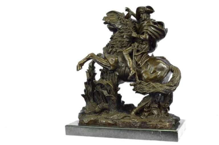 Massive 62 LBS Napoleon Riding Horse Bronze Sculpture