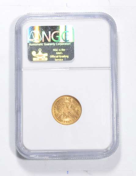MS64 1903 $2.50 Liberty Head Gold Quarter Eagle - CAC - Graded NGC