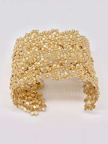 Gorgeous Sterling and Gold Plated Cuff Bracelet