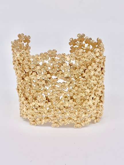 Gorgeous Sterling and Gold Plated Cuff Bracelet