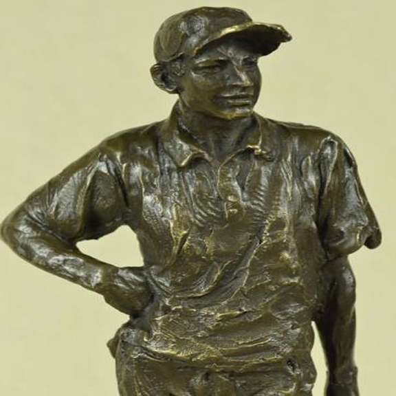 Champion Golfer Tiger Woods Bronze Sculpture