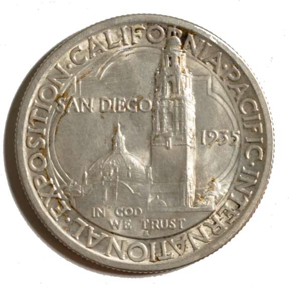 1935 S San Diego BU Commemerotive Half