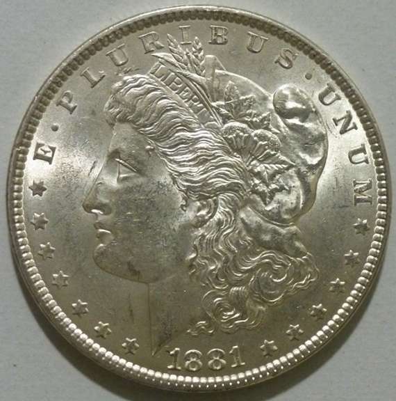 Exceptional BU 1881 P Mint Morgan Silver Dollar!