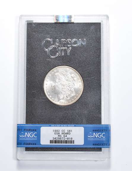 MS64 1882-CC Morgan Silver Dollar - GSA Hoard - Graded NGC