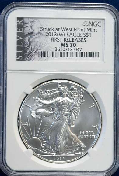 2012 W Silver Eagle First Realese NGC MS 70