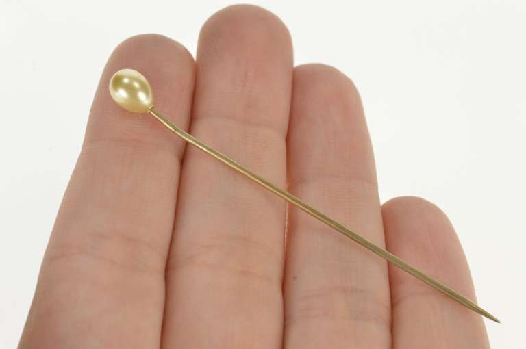 Gold Filled Pearl Victorian Wedding Corsage Boutonnière Stick Pin
