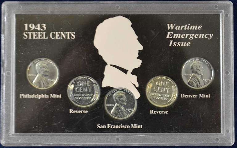 Estate Lot Of Coins in Display  Holders.