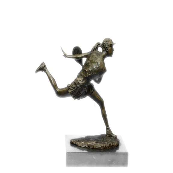 Female Tennis Star Player Trophy Bronze Satue