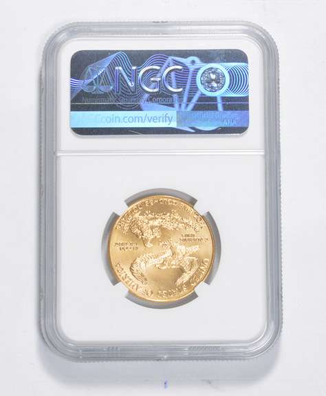 MS69 1999 $10.00 American Gold Eagle 1/2 Oz Fine Gold Coin Graded NGC