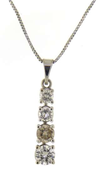 Favorite White Gold Diamond Drop Necklace