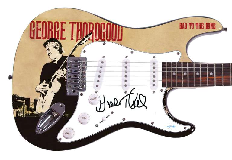 George Thorogood Autographed Bad To the Bone Guitar