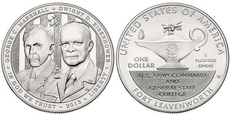 2013 5-Star Generals Commemorative  Proof Silver Dollar