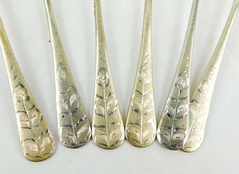6 Sterling Silver Demi-Tasse Spoons