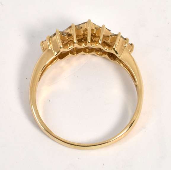 Unique Princess Cut Diamond Cluster