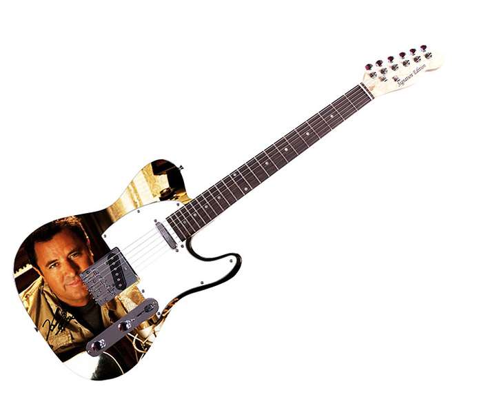 Vince Gill Autographed Custom Photo Guitar