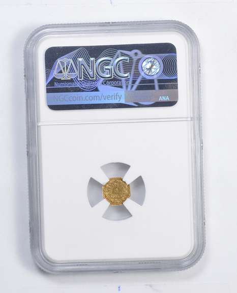 MS66 1857 Dated California Gold Token Indian Wreath #4b Octagon - NGC