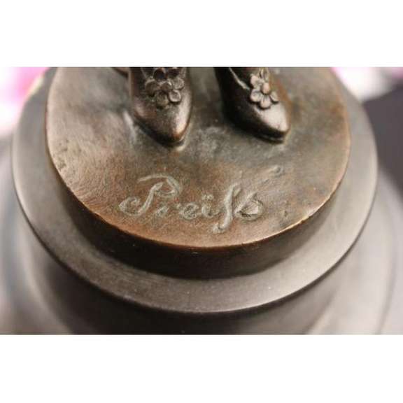 Cross Arm Lady Bronze Sculpture