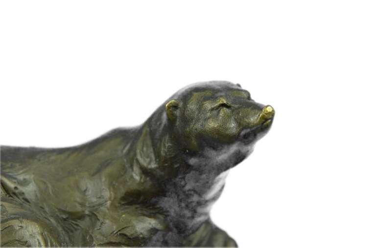 Polar Bear Bookend Bookends Bronze Sculpture Figurine