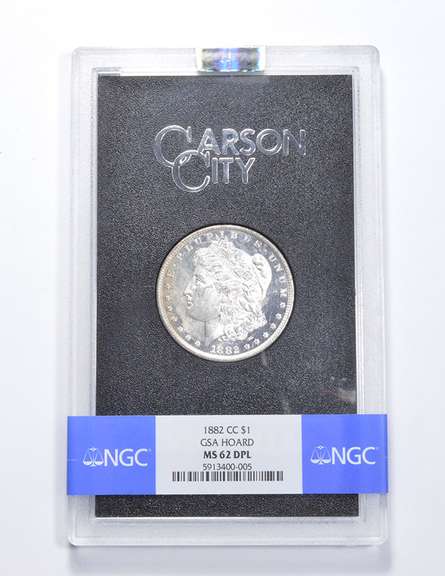 MS62 DPL 1882-CC Morgan Silver Dollar - GSA Hoard - Graded NGC