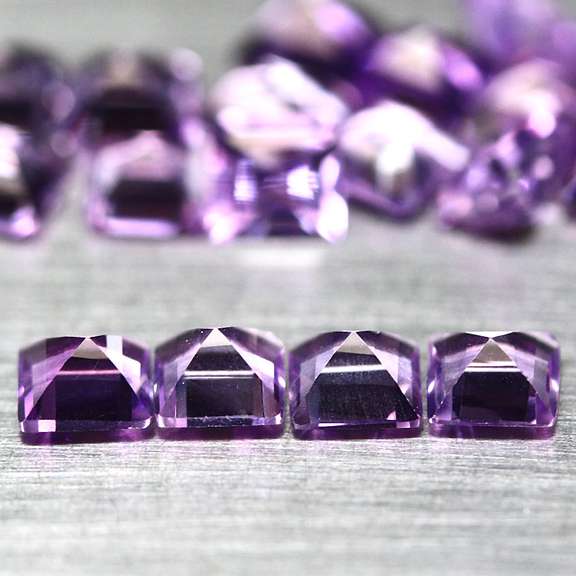 Amazing 4.50ct matched bright purple Amethyst set